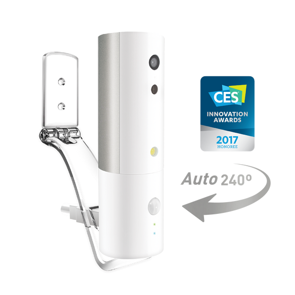 AI Detection Portable Security Camera w/Night Vision, White