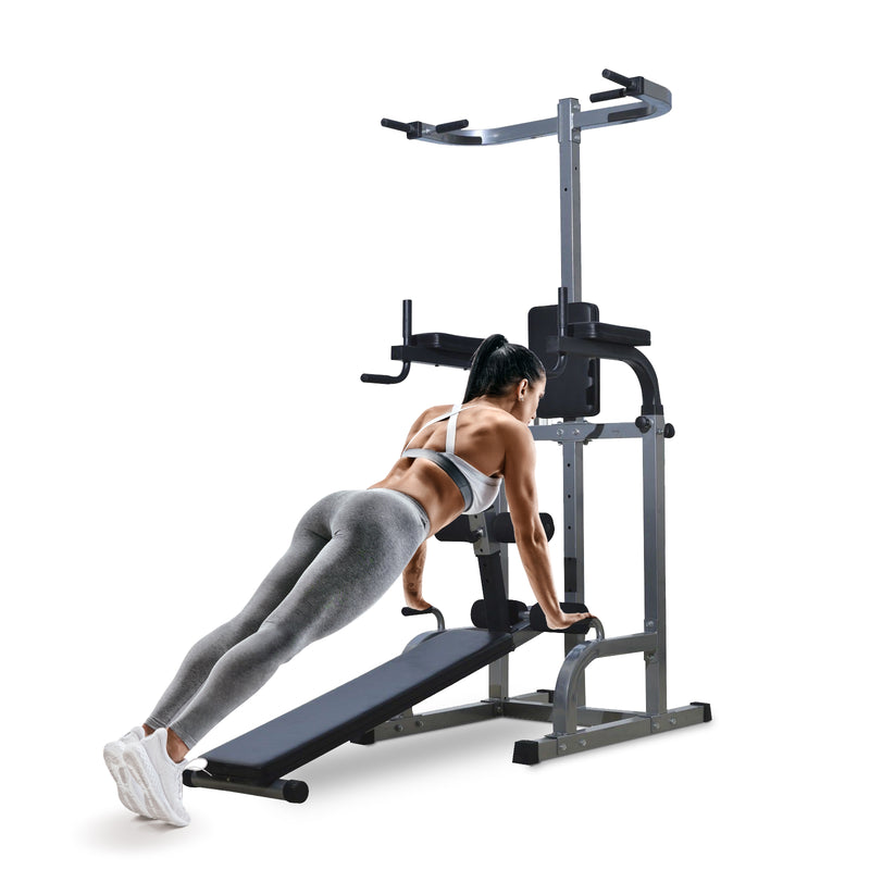 Ship To Canada Only! Power Tower w/Dip Station, Sit-up Bench & Pull-up Bar