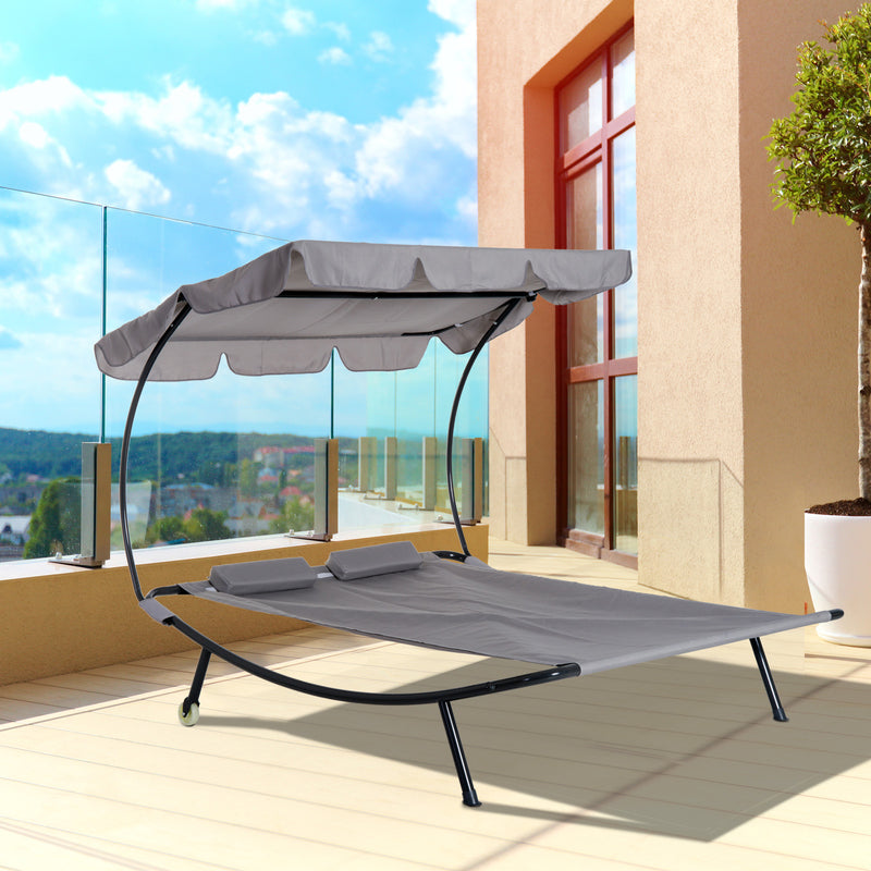 Ship to Canada Only! Double Chaise Lounge Hammock Bed with Canopy