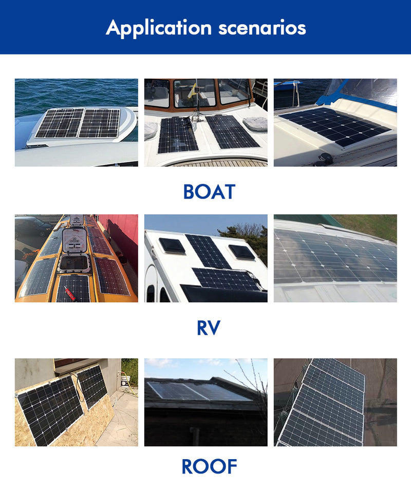 Flexible Solar Panels 100w - 1000w Ideal For RV or Boat