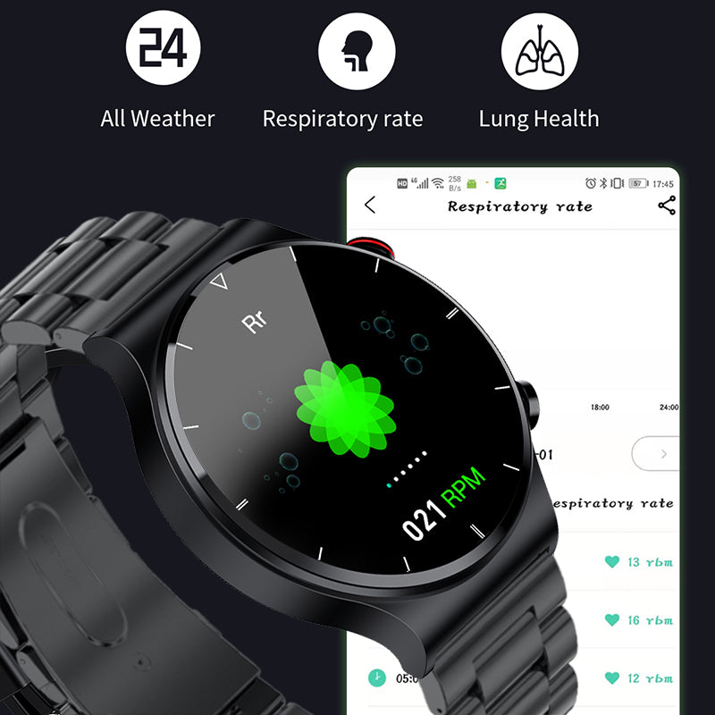 Must Have! ECG Smart Watch & Health Tracker w/Call Reminder & Bluetooth Music