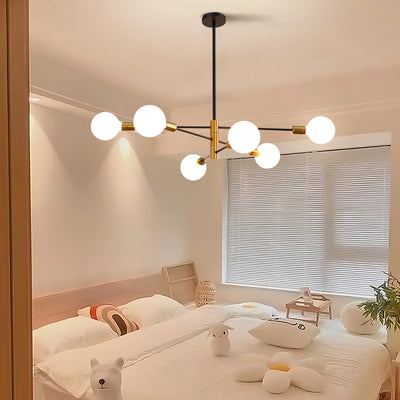Ecofriendly LED Ceiling Lights w/Industrial Black Golden Iron Nordic Style