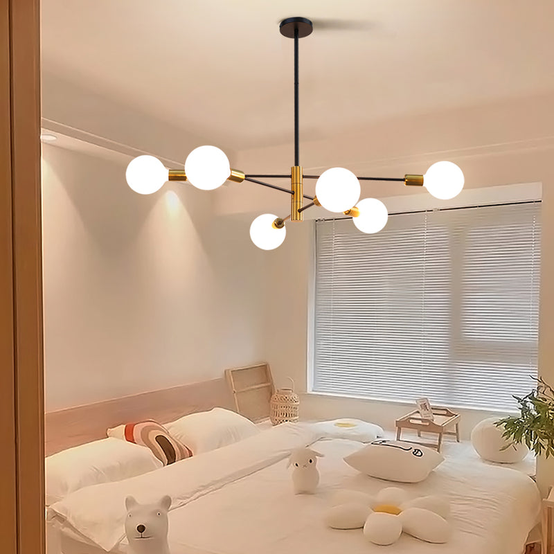 Ecofriendly LED Ceiling Lights w/Industrial Black Golden Iron Nordic Style