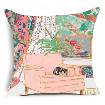 Trendy & Hot Seller! Nordic Oil Painting Decorative Pillowcase - Various Sizes