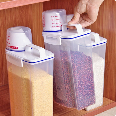 Insect-proof Cereal Container w/Measuring Cup
