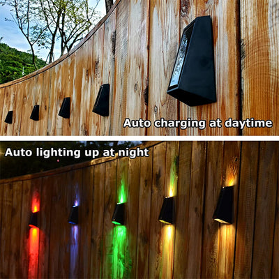 Light up your Backyard w/a LED Multicolor Solar Wall/Fence Lights (Waterproof)