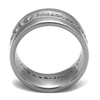 Men Stainless Steel Cubic Zirconia Ring