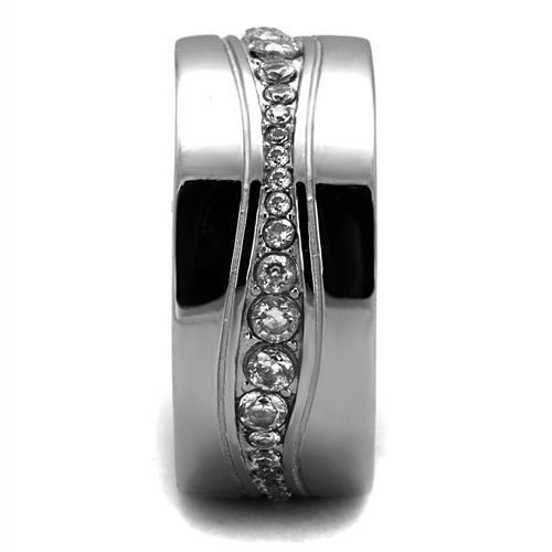 Men Stainless Steel Cubic Zirconia Ring