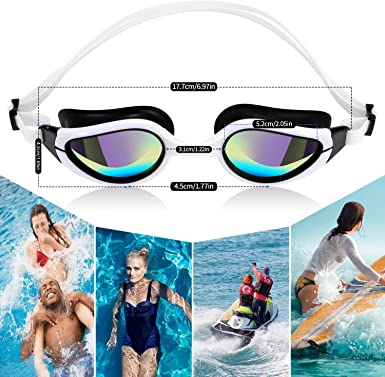 Swim Goggles, No Leak Anti Fog UV Protection