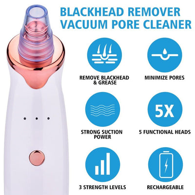 Electric Acne & Pores Cleaning Apparatus w/4 Suction Heads