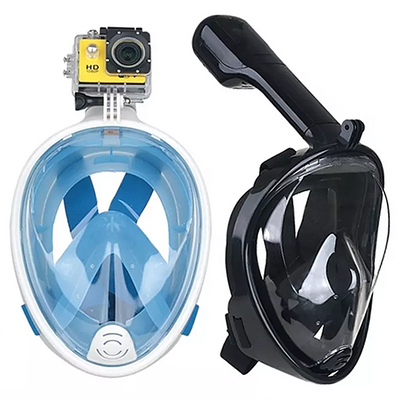 Ship To USA ONLY! Full Face Snorkel Mask with "Optional" HD 1080P Action Sports Camera