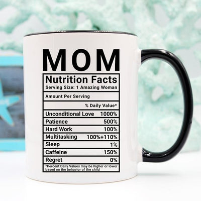 Ship to USA Only! Mother's Day Coffee Mug w/ Nutritional Facts